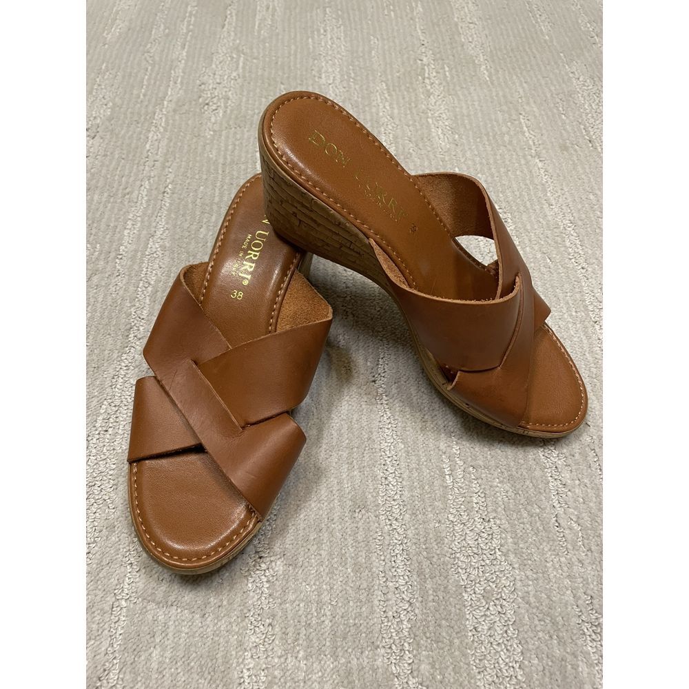 Don Uorri By Fedel Womens Size 7.5-8‎ (38) Clogs Brown Slip-ons Strappy Wedges